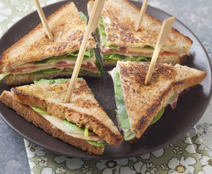 Club Sandwich Épinard-jambon-comté