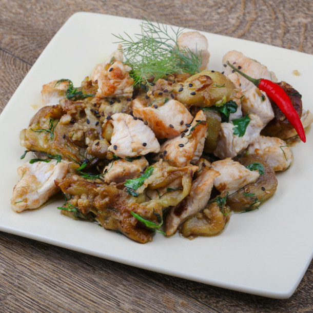 Colombo de poulet aux aubergines