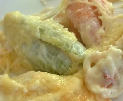 Conchigliones farcies sauce parmesan
