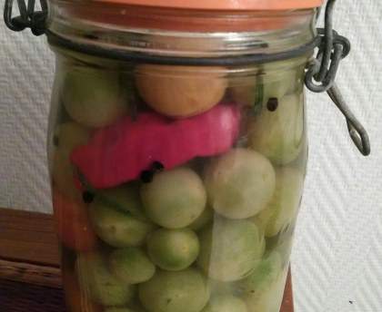 Condiment vinaigré de tomates vertes