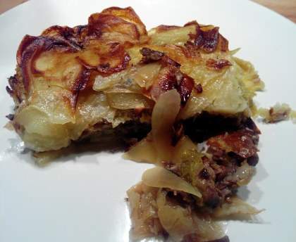 Confit de canard au chou et deux pommes