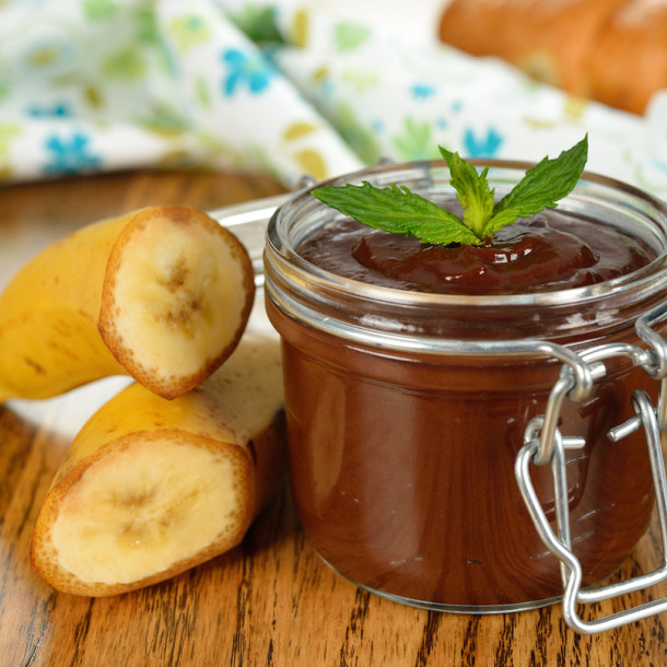 Confiture de bananes au chocolat