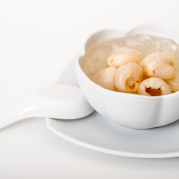 Conserve de litchis au sirop