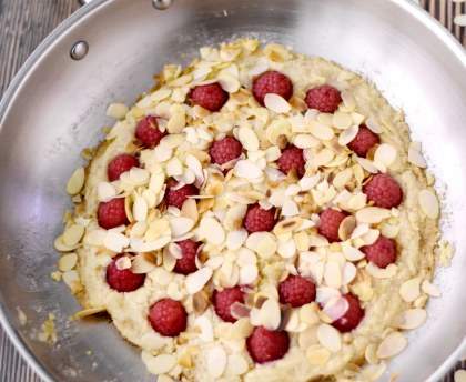 Cookies framboise amande à la poêle