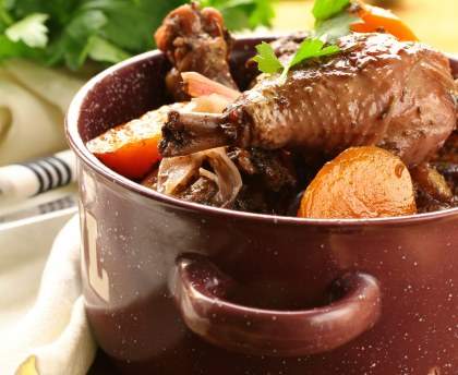 Coq au vin maison
