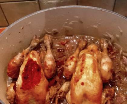 Coquelets aux raisins secs