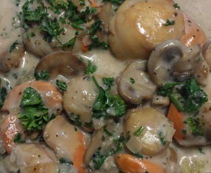 Coquilles Saint -Jacques au cidre
