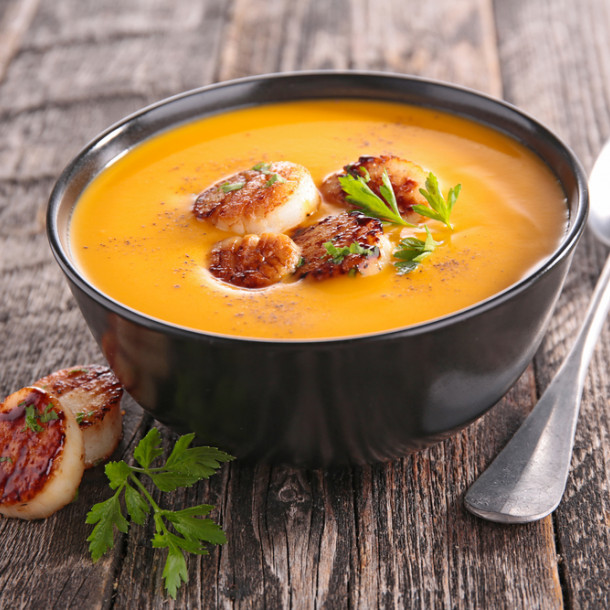 Coquilles Saint Jacques au potimarron  