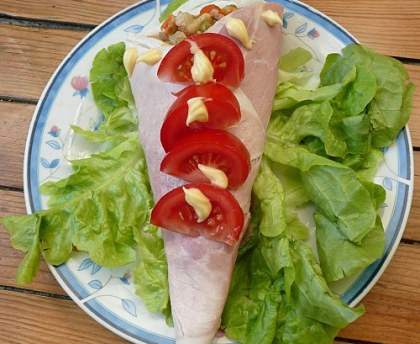 Cornets de jambon