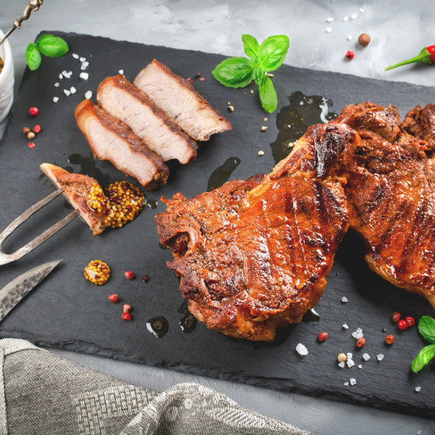 Côte de porc à la moutarde au Cookeo