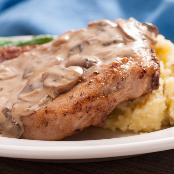 Côte de porc au Roquefort au Cookeo