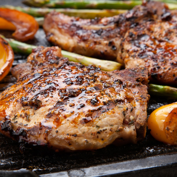 Côte de porc charcutière au Cookeo