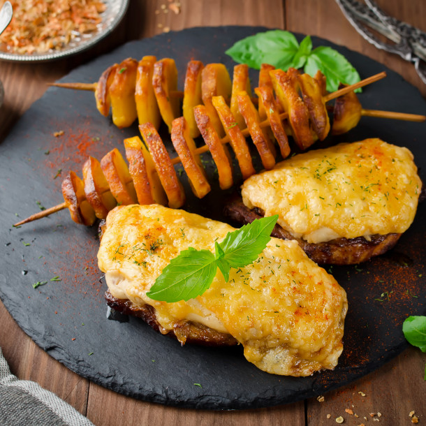 Côtelettes de porc gratinées