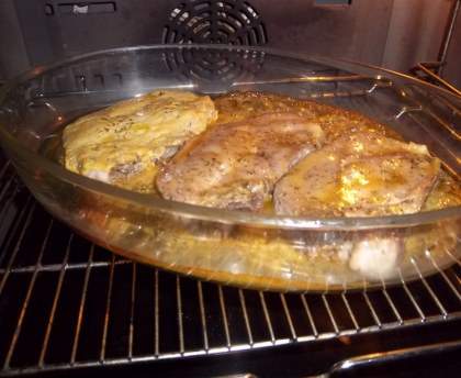 Côtes de porc au four