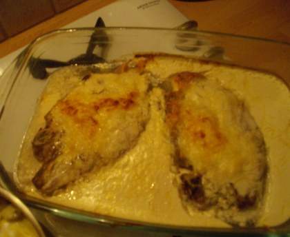 Côtes de porc moutardées à la normande
