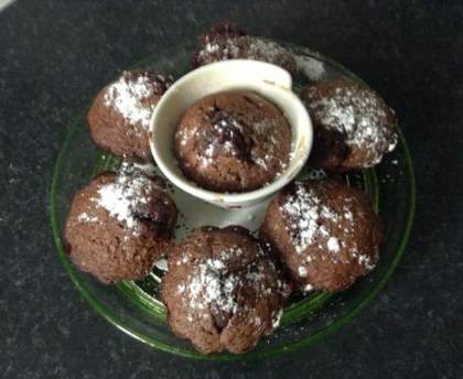 Coulant au chocolat au coeur de framboise