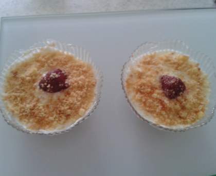 Coupes d'Isa fraises rhubarbe