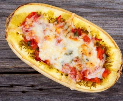 Courge spaghetti en gratin