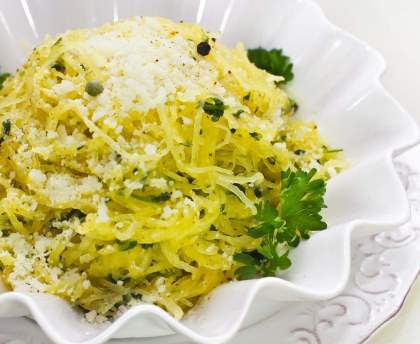 courge spaghetti sauce jambon/roquefort