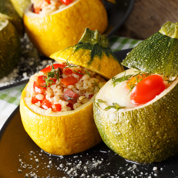 Courgette façon œuf cocotte
