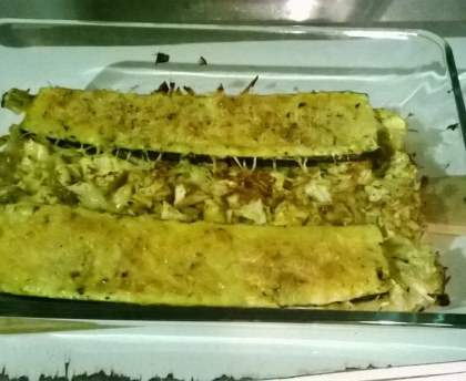 Courgette farcie aux oeufs