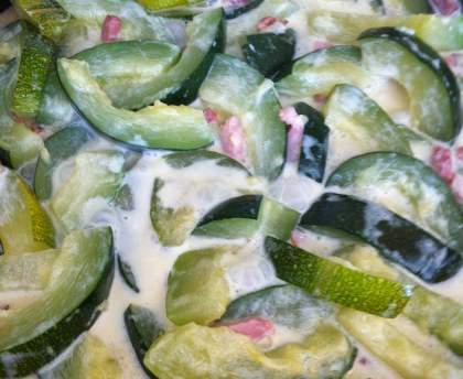 courgettes à la carbonara