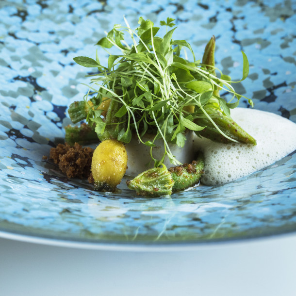 Courgettes à la sauce coquillage persil d'Arnaud Lallement
