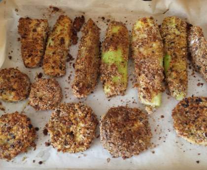 Courgettes Aubergines Panées