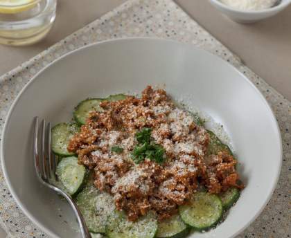 Courgettes bolognaises