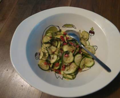 Courgettes en salade
