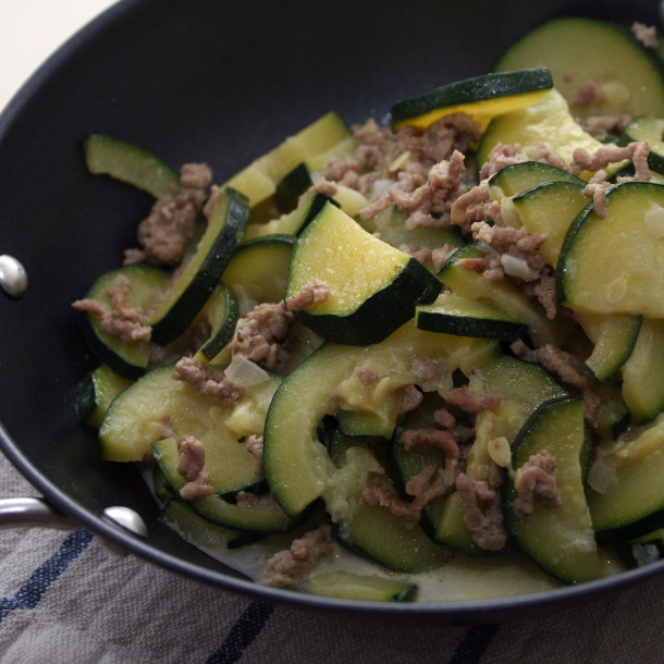 Courgettes et leur viande hachée