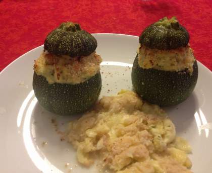 Courgettes farcies à la brandade de morue