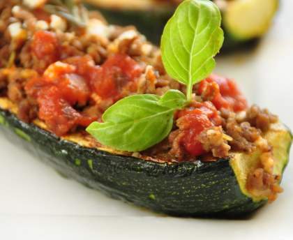 Courgettes farcies au boeuf express
