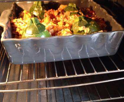 Courgettes farcies aux légumes du soleil