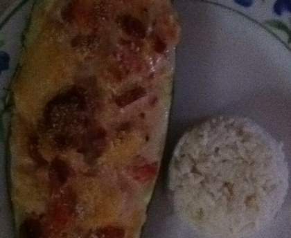 Courgettes farcies tomate-mascarpone