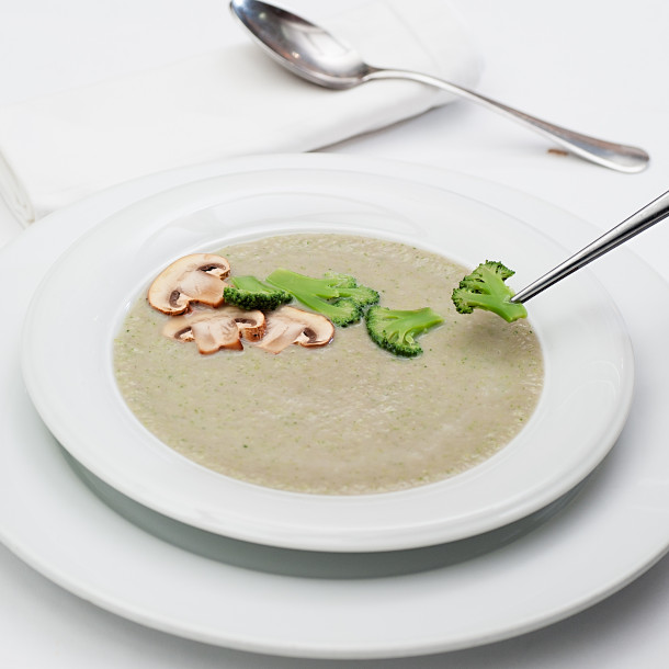 Crème de brocolis aux champignons