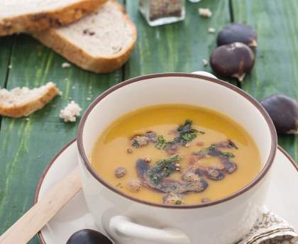 Crème de châtaignes au fenouil