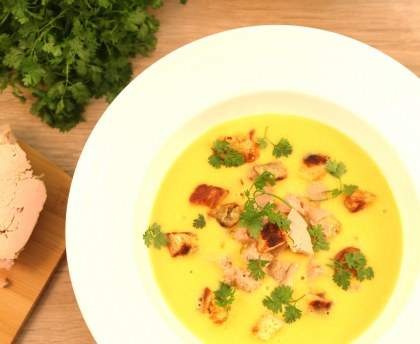 Crème de courge et foie gras