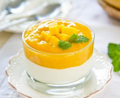 crème de mangue à la vanille