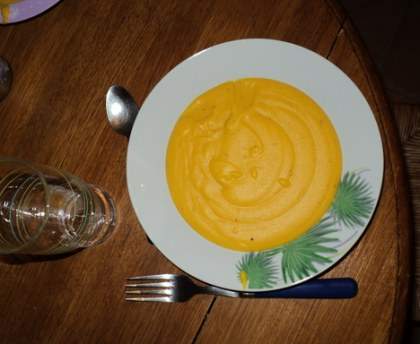 Crème de potiron au chèvre