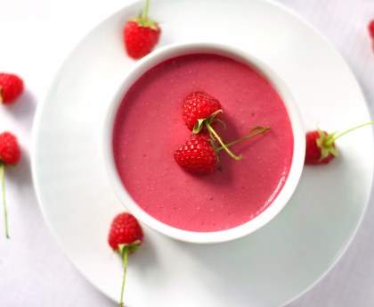Crème mousseuse aux fraises
