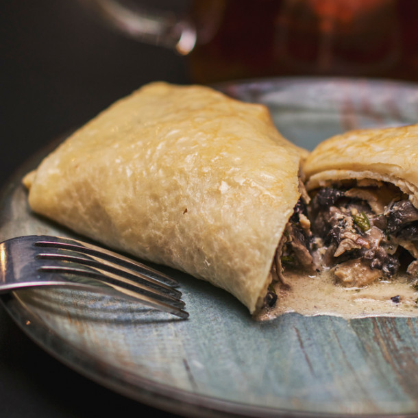 crêpes à la viande hachée