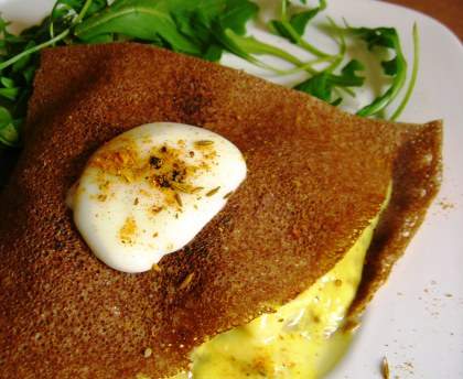 Crêpes au poisson et  curry
