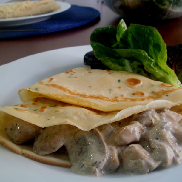 crêpes aux champignons