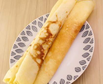 Crêpes natures pour garniture salée ou sucrée