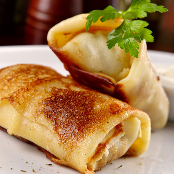 crêpes roulée à la béchamel