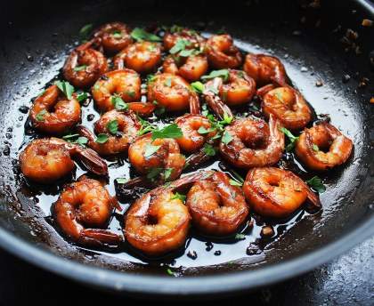 Crevettes à l'ail et gingembre vite préparées