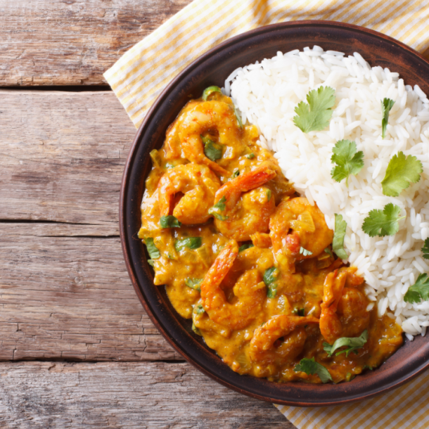 Crevettes à l'indienne au Cookeo