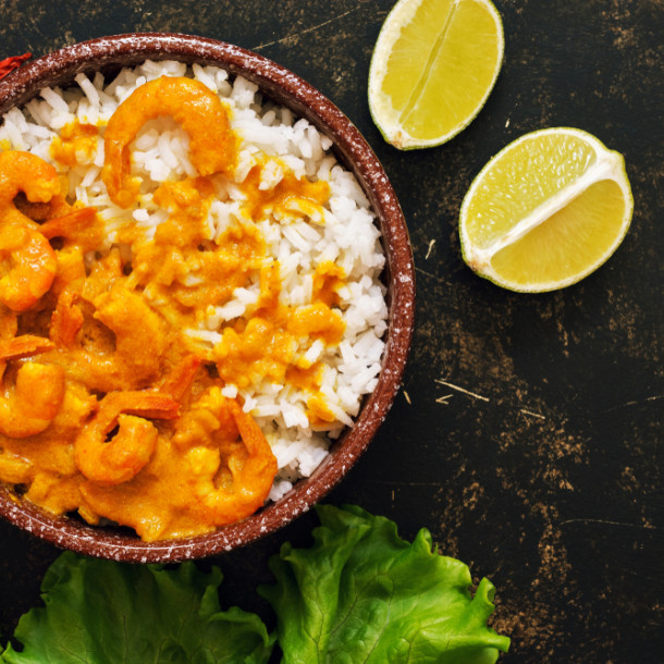 Crevettes au curry au Thermomix