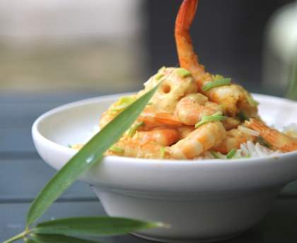 Crevettes au curry express